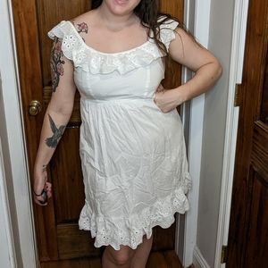 White eyelet sundress